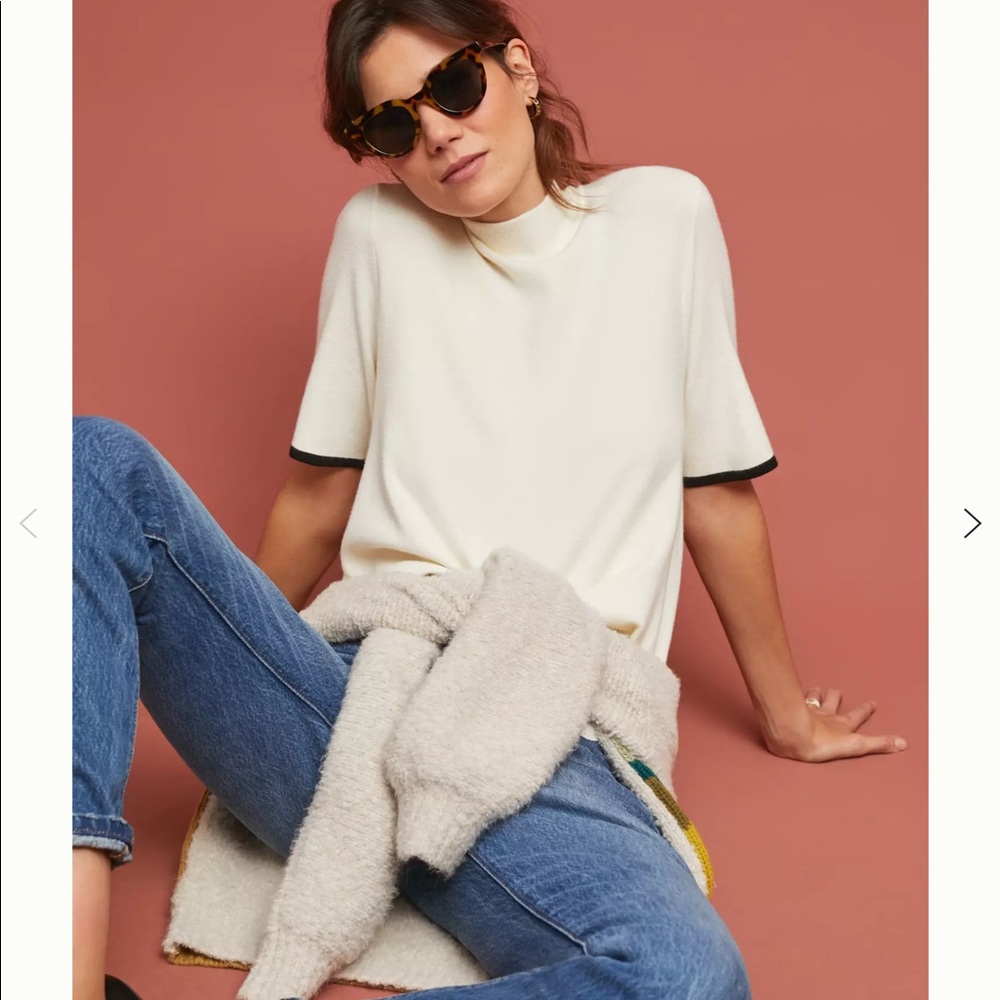 Anthropologie Rhiannon mock neck top large NWT